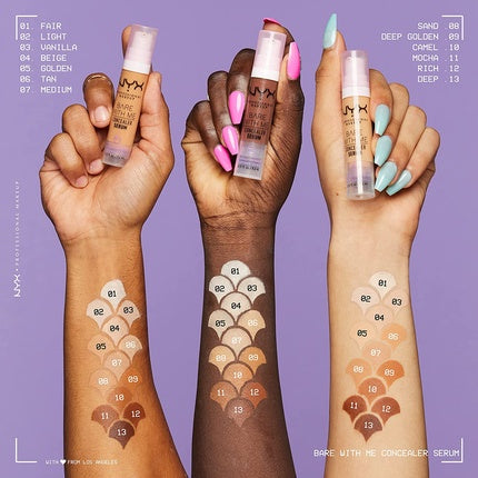 Concealer NYX Bare With Me, Medium Vanilla, 24Hr Hidratare