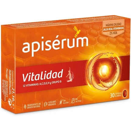 Supliment Apiserum Vitality, 30 capsule