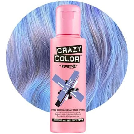 Cremă colorantă semi-permanentă, Crazy Color, Lilac, 100 ml