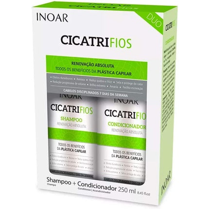Set Îngrijire Păr, Inoar Cicatrifios, 250ml, Alb-Verde