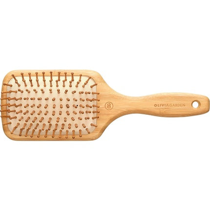 Perie masaj păr, Olivia Garden Bamboo Touch, mărime L, bej/maro