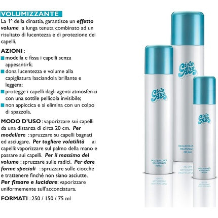Lac de păr volumizator Cielo Alto, No-Gas, 75ml