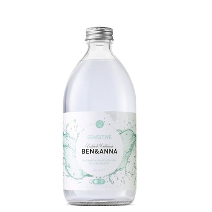 Rinse Orală Ben&Anna, Sensitive, Aloe Vera, Salvie și Mentă, 500ml