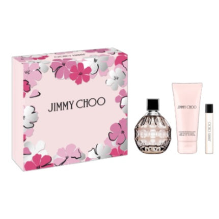 Set cadou Jimmy Choo Eau de Parfum, 100 ml, apă de parfum, cutie roz cu flori