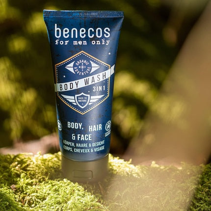 Gel de duș pentru bărbați Benecos - 3 în 1, 200 g