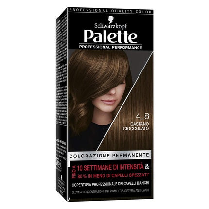 Vopsea de par, Schwarzkopf, Palette Professional Performance, 4.8 Chocolate Brown