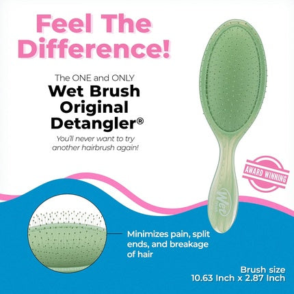 Perie de păr Wet Brush Original Detangler Marmură Naturală Jade