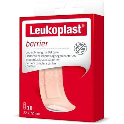 Bandaje Leukoplast Barrier 72 x 22 mm, 10 bucăți, culoare piersică