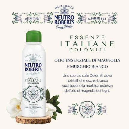 Deodorant spray Neutro Roberts Dolomiti, 200ml, mosc alb