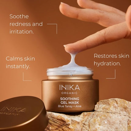 Masca hidratantă pentru față, Inika Organic, Soothing Gel Mask, 221 g