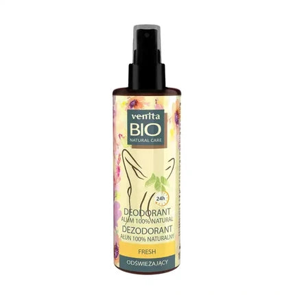 Venita Bio Natural Care Deodorant Alum Spray, Natural, Fresh, 78 g