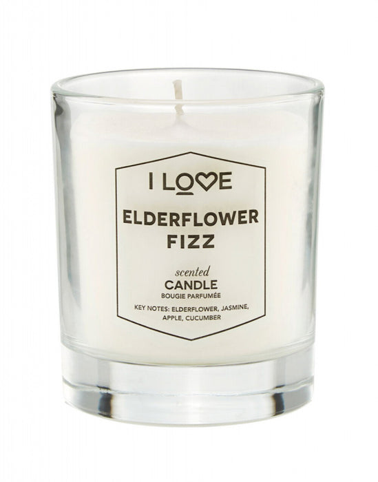 Lumânare parfumată I Love Elderflower Fizz, Zmeură, 160 g