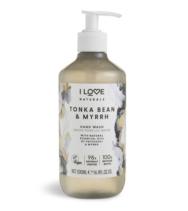 Săpun lichid pentru mâini I Love Naturals Collection, boabe de tonka și smirnă, 500 ml