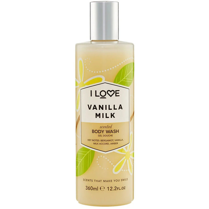 Gel de duș I Love Signature Collection Vanilla Milk, vegan, 360 ml