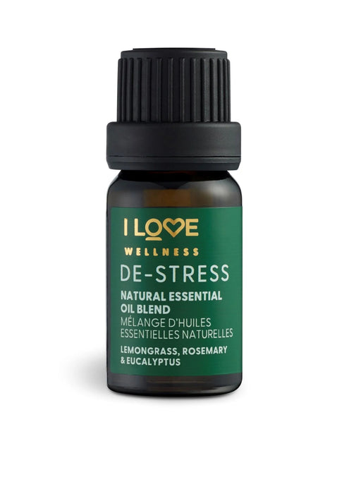 Amestec de uleiuri esențiale I Love Wellness De-Stress, iarbă de lămâie, rozmarin, eucalipt și lavandin, 10 ml