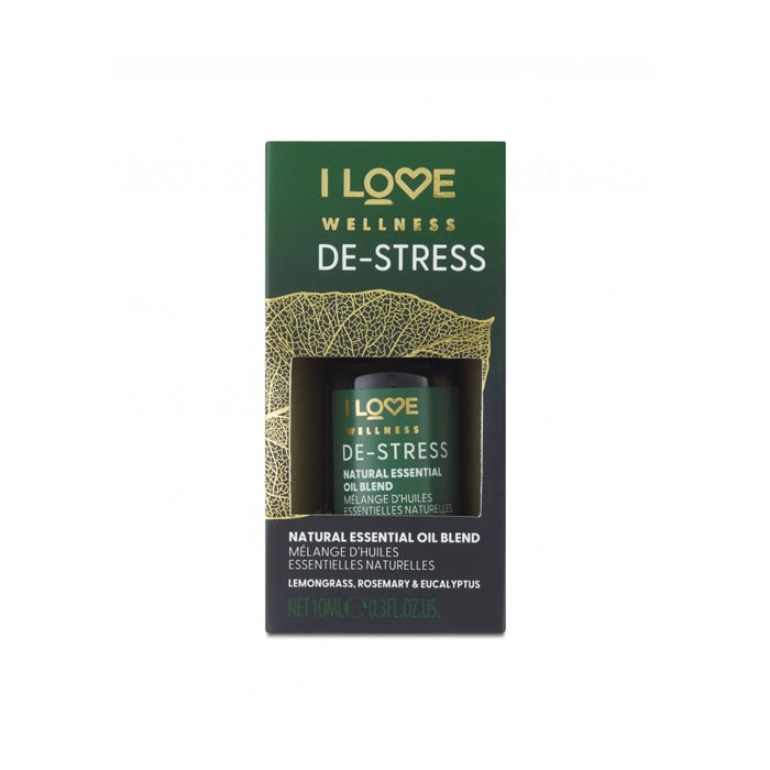 Amestec de uleiuri esențiale I Love Wellness De-Stress, iarbă de lămâie, rozmarin, eucalipt și lavandin, 10 ml