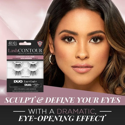 Gene False Ardell Lash Contour 370, Negru, 2 Perechi