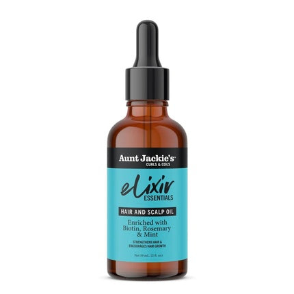 Ulei pentru păr și scalp, Aunt Jackie's Elixir Essentials, cu biotină, rozmarin și mentă, 60ml