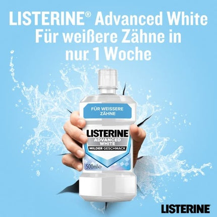 Băi de gură Listerine Advanced White Mild Flavor, 500ml