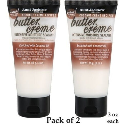 Condiționator cu lăsat, Aunt Jackie's Coconut Intense Moisture Sealant Butter, ambalaj 2 buc., 3 oz