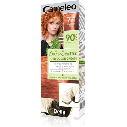 Vopsea pentru păr, Cameleo, Color Essence Cremă, cupru roșu, 75g