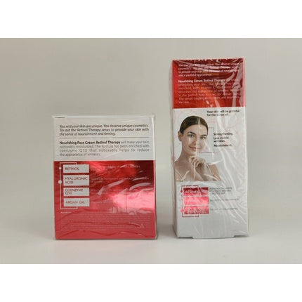 Set Îngrijire Piele Retinol Delia, Cremă și Ser, 50ml și 30ml, Alb