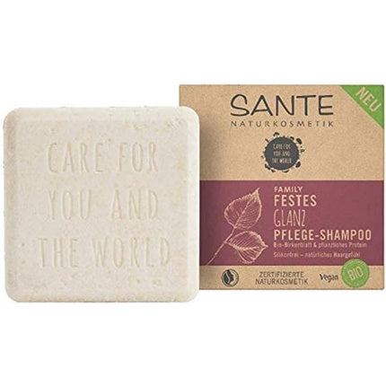 Șampon solid SANTE pentru păr opac și normal, 60g, cu extract de frunze de mesteacăn și proteine vegetale