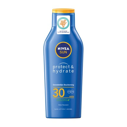 Lapte de soare, Nivea Sun Protect & Hydrate SPF30, Albastru, 400ml