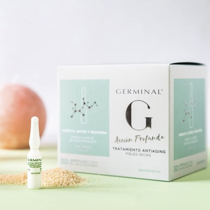 Set fiole anti-îmbătrânire Germinal Acción Profunda, piele uscată, 30 x 1.5ml
