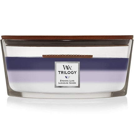 Lumânare parfumată, Woodwick, Elipsa Trilogy Evening Luxe, 453.6g