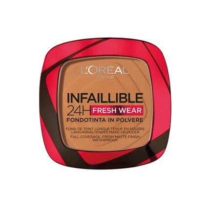 Pulbere compactă L'Oréal Paris Infaillible 24H Fresh Wear, Hazelnut, 13g