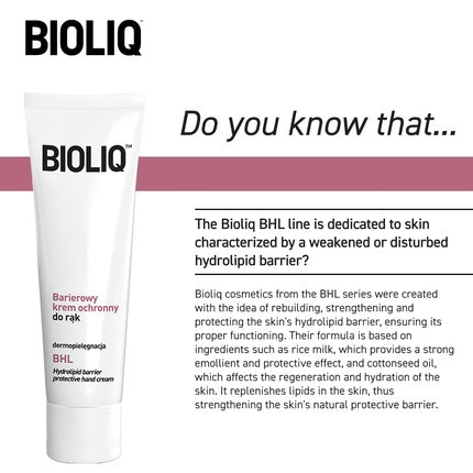 Bioliq, Barrier Protective Hand Cream, 75 ml, Roz