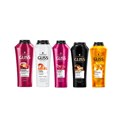 Șampon Schwarzkopf Gliss Kur Total Repair, alb cu design portocaliu, 380 ml