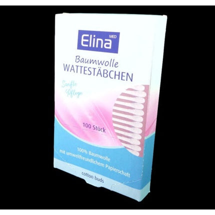 Bețișoare urechi Elina Med, 100 buc, hârtie, alb