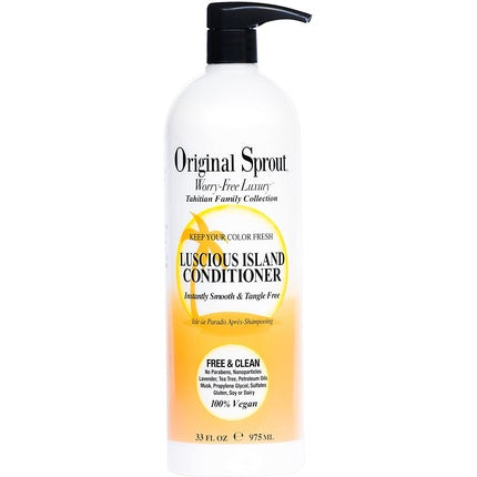 Condițer Original Sprout, Tahitian Luscious Island, 975 ml, alb, cu pompă