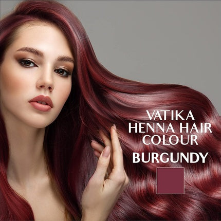 Vatika Henna Burgundy, Dabur, Fără Amoniac, 6x10 g Sachete