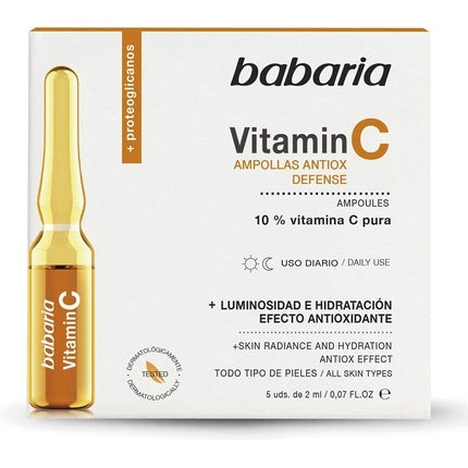 Fiolă Vitamina C, Babaria, Antioxidant, 2 ml, 5 bucăți