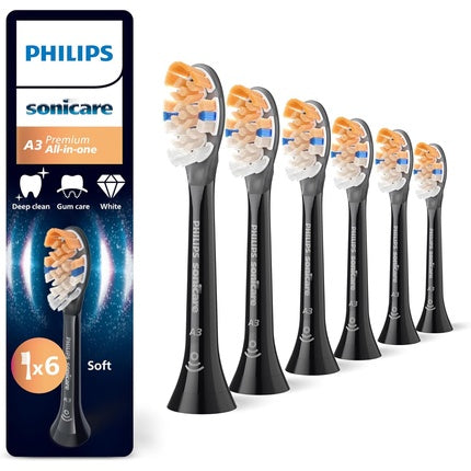 Set capete periaj electric Philips Sonicare A3 Premium All-In-One, 6 bucăți, moale
