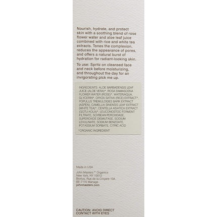 Spray Facial, John Masters Organics, Toning Mist, maro