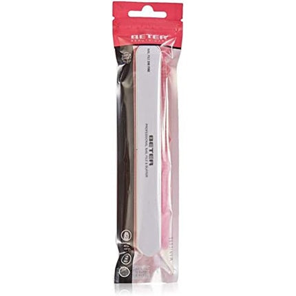 Kit de tratament unghii Beter, Lime and Buffer for Nails, set 3 piese (lustruitoare albă, pilă gri, tampon roz), 150g
