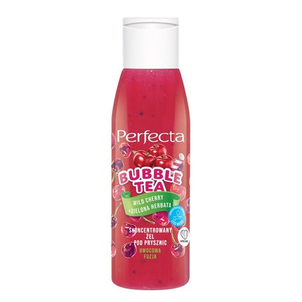 Gel de duș Perfecta Bubble Tea Wild Cherry Green Tea, 100ml