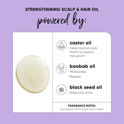 Ulei pentru scalp și păr Hask Scalp Secret cu ricin, baobab și ulei de sâmbure negru, 120ml