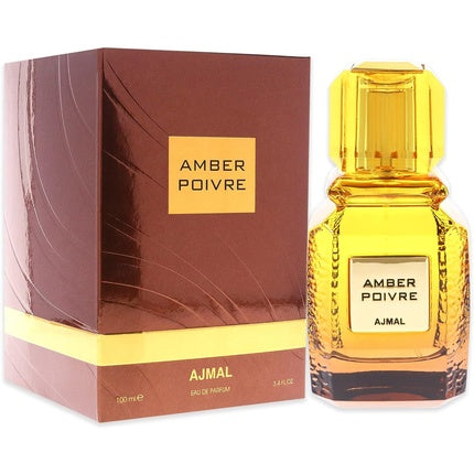 Ajmal Amber Poivre Eau de Parfum Spray, Sticlă galbenă, 100 ml (3.4 oz)