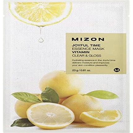 Masca de față tip folie Mizon Joyful Time Essence Mask Vitamin Clear & Gloss, 23 g, galben