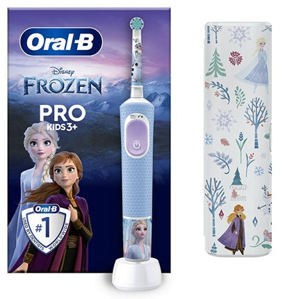 Periuță de dinți electrică Oral-B Vitality Pro Kids Frozen cu husă de călătorie, albastru