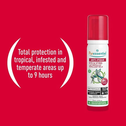 Loțiune repelentă corp/față Puressentiel, 75ml, roșu