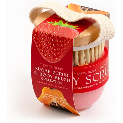 Exfoliant pentru Corp cu Zaharuri și Perie, The Somerset Toiletry Company, Gust Fructe Tropice (Papaya și Zmeură), 150g