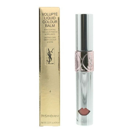 Balsam de buze YSL Volupté 04 Spy On Me Nude Color Balm, 6ml