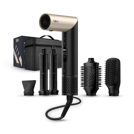 Perie cu aer cald Silk'n SilkyAir Flex, 1300W, negru