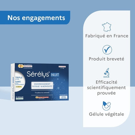 Serélys Nuit - Capsule Vegetale pentru Somn Sănătos, 30 bucăți